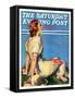 "Inspired by Poetry," Saturday Evening Post Cover, August 24, 1935-Guy Hoff-Framed Stretched Canvas