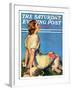 "Inspired by Poetry," Saturday Evening Post Cover, August 24, 1935-Guy Hoff-Framed Giclee Print