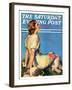 "Inspired by Poetry," Saturday Evening Post Cover, August 24, 1935-Guy Hoff-Framed Giclee Print