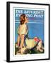 "Inspired by Poetry," Saturday Evening Post Cover, August 24, 1935-Guy Hoff-Framed Giclee Print