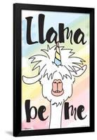 Inspiring Llama-null-Framed Standard Poster