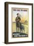 Inspiring Recruitment Poster Encouraging Irish Men to Answer the Call to Arms and Join Up-null-Framed Photographic Print