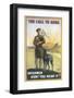 Inspiring Recruitment Poster Encouraging Irish Men to Answer the Call to Arms and Join Up-null-Framed Photographic Print