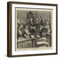 Installation of Prince Leopold as Grand Master of the Oxfordshire Freemasons in the Sheldonian Thea-Godefroy Durand-Framed Giclee Print