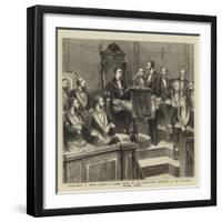 Installation of Prince Leopold as Grand Master of the Oxfordshire Freemasons in the Sheldonian Thea-Godefroy Durand-Framed Giclee Print