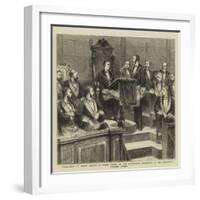 Installation of Prince Leopold as Grand Master of the Oxfordshire Freemasons in the Sheldonian Thea-Godefroy Durand-Framed Giclee Print