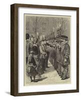 Installation of Sir W M Gomm, Gcb; Gcsi, as Constable of the Tower, Inspecting the Beefeaters-Godefroy Durand-Framed Giclee Print