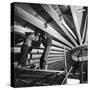 Installation of the Roof for a Liquid Methane Tank-Heinz Zinram-Stretched Canvas