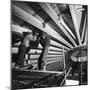 Installation of the Roof for a Liquid Methane Tank-Heinz Zinram-Mounted Photographic Print