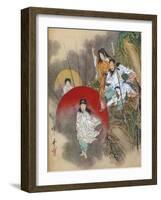 Installation of the Sun Goddess, 1925-Kawanabe Kyosai-Framed Giclee Print