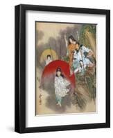 Installation of the Sun Goddess, 1925-Kawanabe Kyosai-Framed Giclee Print