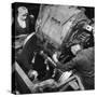 Installing an Engine for a Diesel Locomotive-Heinz Zinram-Stretched Canvas