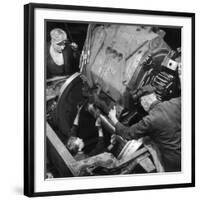 Installing an Engine for a Diesel Locomotive-Heinz Zinram-Framed Photographic Print