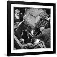 Installing an Engine for a Diesel Locomotive-Heinz Zinram-Framed Photographic Print