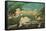 Instant Sinking of the Ships in the Great Sea Battle at Lushun Bay-null-Framed Stretched Canvas