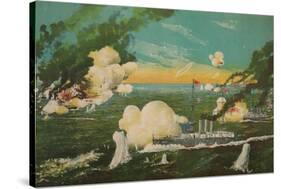 Instant Sinking of the Ships in the Great Sea Battle at Lushun Bay-null-Stretched Canvas