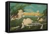 Instant Sinking of the Ships in the Great Sea Battle at Lushun Bay-null-Framed Stretched Canvas