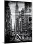 Instants of NY B&W Series - Urban Street Scene in Broadway - Canal Street - Manhattan - New York-Philippe Hugonnard-Mounted Photographic Print