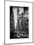 Instants of NY B&W Series - Urban Street Scene in Broadway - Canal Street - Manhattan-Philippe Hugonnard-Mounted Art Print