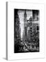 Instants of NY B&W Series - Urban Street Scene in Broadway - Canal Street - Manhattan-Philippe Hugonnard-Stretched Canvas