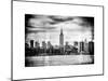 Instants of NY BW Series - Landscape View Manhattan with the Empire State Building - New York-Philippe Hugonnard-Mounted Art Print