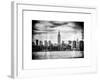 Instants of NY BW Series - Landscape View Manhattan with the Empire State Building - New York-Philippe Hugonnard-Framed Art Print