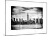 Instants of NY BW Series - Landscape View Manhattan with the Empire State Building - New York-Philippe Hugonnard-Mounted Art Print