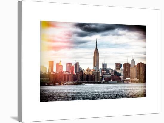 Instants of NY BW Series - Landscape View Manhattan with the Empire State Building - New York-Philippe Hugonnard-Stretched Canvas