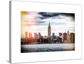 Instants of NY BW Series - Landscape View Manhattan with the Empire State Building - New York-Philippe Hugonnard-Stretched Canvas