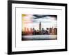 Instants of NY BW Series - Landscape View Manhattan with the Empire State Building - New York-Philippe Hugonnard-Framed Art Print