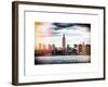 Instants of NY BW Series - Landscape View Manhattan with the Empire State Building - New York-Philippe Hugonnard-Framed Art Print