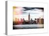 Instants of NY BW Series - Landscape View Manhattan with the Empire State Building - New York-Philippe Hugonnard-Stretched Canvas