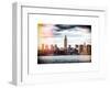 Instants of NY BW Series - Landscape View Manhattan with the Empire State Building - New York-Philippe Hugonnard-Framed Art Print