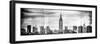 Instants of NY BW Series - Panoramic Landscape View Manhattan with the Empire State Building-Philippe Hugonnard-Framed Photographic Print