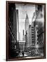 Instants of NY BW Series - Urban Scene in Winter at Grand Central Terminal in New York City-Philippe Hugonnard-Framed Photographic Print