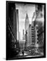 Instants of NY BW Series - Urban Scene in Winter at Grand Central Terminal in New York City-Philippe Hugonnard-Framed Photographic Print