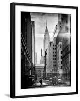 Instants of NY BW Series - Urban Scene in Winter at Grand Central Terminal in New York City-Philippe Hugonnard-Framed Premium Photographic Print