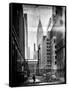 Instants of NY BW Series - Urban Scene in Winter at Grand Central Terminal in New York City-Philippe Hugonnard-Framed Stretched Canvas