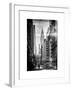 Instants of NY BW Series - Urban Scene in Winter at Grand Central Terminal in New York City-Philippe Hugonnard-Framed Art Print