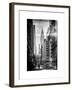 Instants of NY BW Series - Urban Scene in Winter at Grand Central Terminal in New York City-Philippe Hugonnard-Framed Art Print