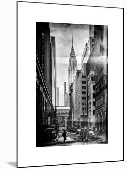 Instants of NY BW Series - Urban Scene in Winter at Grand Central Terminal in New York City-Philippe Hugonnard-Mounted Art Print