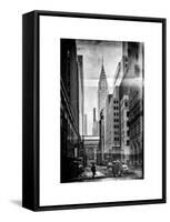 Instants of NY BW Series - Urban Scene in Winter at Grand Central Terminal in New York City-Philippe Hugonnard-Framed Stretched Canvas