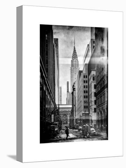Instants of NY BW Series - Urban Scene in Winter at Grand Central Terminal in New York City-Philippe Hugonnard-Stretched Canvas
