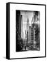 Instants of NY BW Series - Urban Scene in Winter at Grand Central Terminal in New York City-Philippe Hugonnard-Framed Stretched Canvas