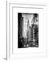 Instants of NY BW Series - Urban Scene in Winter at Grand Central Terminal in New York City-Philippe Hugonnard-Framed Art Print