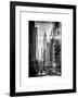 Instants of NY BW Series - Urban Scene in Winter at Grand Central Terminal in New York City-Philippe Hugonnard-Framed Art Print