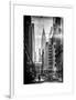 Instants of NY BW Series - Urban Scene in Winter at Grand Central Terminal in New York City-Philippe Hugonnard-Framed Art Print