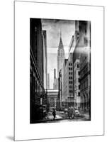 Instants of NY BW Series - Urban Scene in Winter at Grand Central Terminal in New York City-Philippe Hugonnard-Mounted Art Print