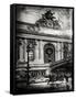 Instants of NY BW Series - Urban Scene View in Winter-Philippe Hugonnard-Framed Stretched Canvas