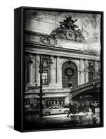 Instants of NY BW Series - Urban Scene View in Winter-Philippe Hugonnard-Framed Stretched Canvas